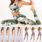 Trang phục thể thao tùy chỉnh In hoa crop top + Quần legging Yoga nhà cung cấp