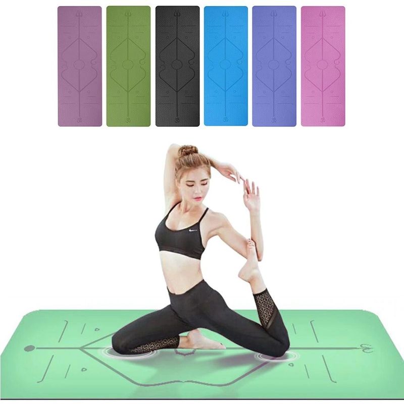 Không trượt thể dục Yoga Mat / TPE Yoga Mat Pilates Phòng tập thể dục Thể dục Thể thao Tấm đệm phòng khách nhà cung cấp