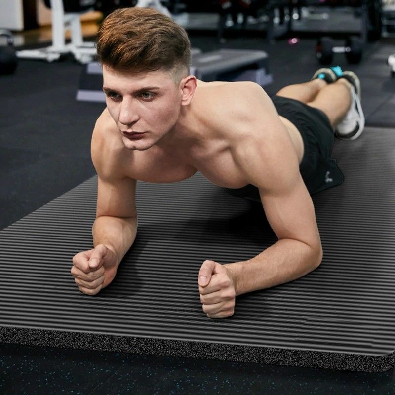 Đàn ông tập thể dục Yoga Mat, tập thể dục dày Mat kích thước lớn NBR Không trượt tập thể dục với băng nhà cung cấp
