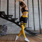 Trang phục thể thao trong nhà Trang phục tập yoga Bộ xà cạp sọc chắp vá Quần áo tập thể dục nhà cung cấp